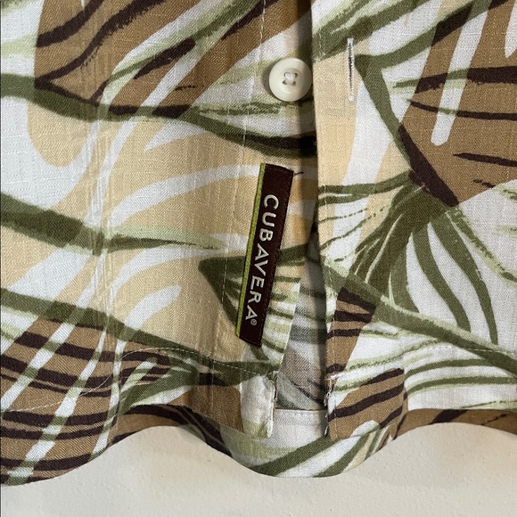 Cubavera Men's Brown and Cream Casual Shirt - Picture 2 of 5